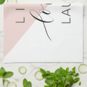 Moderne Live-Liebe lacht positives Motivation Zita Geschirrtuch (Gefaltet)