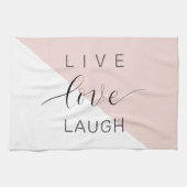 Moderne Live-Liebe lacht positives Motivation Zita Geschirrtuch (Horizontal)