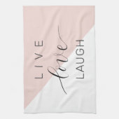 Moderne Live-Liebe lacht positives Motivation Zita Geschirrtuch (Vertikal)