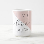 Moderne Live-Liebe lacht positives Motivation Zita Kaffeetasse (Mittel)