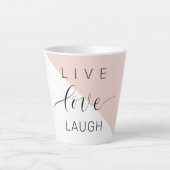 Moderne Live-Liebe lacht positives Motivation Zita Milchtasse (Vorderseite)