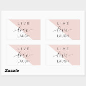 Moderne Live-Liebe lacht positives Motivation Zita Rechteckiger Aufkleber (Blatt)