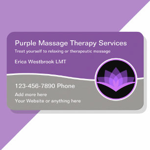 Moderne lizenzierte Massagetherapeutin Visitenkarte