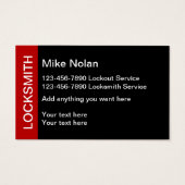 Moderne Locksmith Security Theme Business Card (Vorderseite)