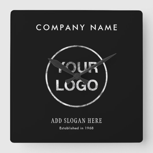 Moderne Logo-Designfirma Quadratische Wanduhr (Vorderseite)