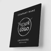 Moderne Logo-Designfirma Quadratische Wanduhr (Winkel)