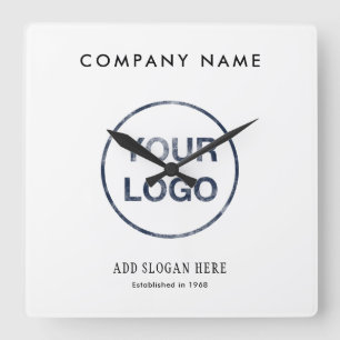 Moderne Logo-Designfirma Quadratische Wanduhr