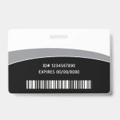 Moderne Logo-Foto-ID-Barcode-Krankenschwester-Name Ausweis (Rückseite)