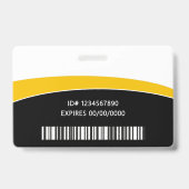 Moderne Logo-Foto-ID-Barcode-Krankenschwester-Name Ausweis (Rückseite)