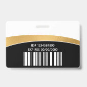 Moderne Logo-Foto-ID-Barcode-Mitarbeitername Ausweis (Rückseite)