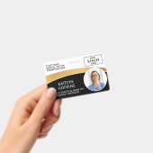 Moderne Logo-Foto-ID-Barcode-Mitarbeitername Ausweis (Handheld)