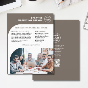 Moderne Logo Foto QR Marketing Geschäft Flyer