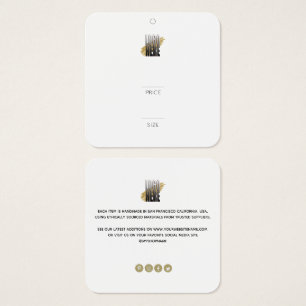 Moderne Logo-Hanging Square Clothing Price-Tag