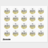 Moderne Logo-Labels aus Goldfolie Runder Aufkleber (Blatt)