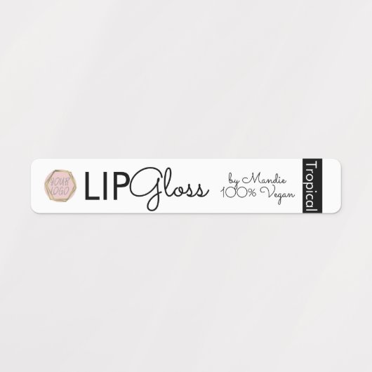 Moderne Logo-Lip-Gloss-Branding-Etiketten Etiketten (Design 2)