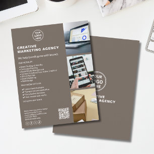 Moderne Logo-Marketing-Kreativ-Geschäft Taupe Flyer