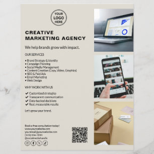 Moderne Logo-Marketing-Kreativ Neutrales Geschäft Flyer