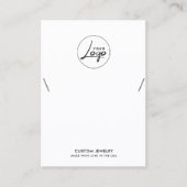 Moderne Logo-Nekklassekarte Visitenkarte (Vorderseite)