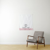Moderne Logo Rosa Händler Event Display Tischläufe Wandteppich (Beispiel)