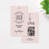 Moderne Logo-Rosé-QR-Code-Kleidungsanhänger (Schreibtisch)