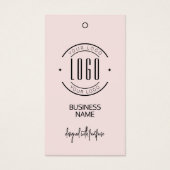 Moderne Logo-Rosé-QR-Code-Kleidungsanhänger (Vorderseite)