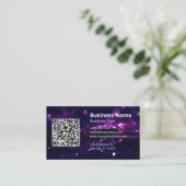 Moderne Logo-Scan-QR-Code-Website-Social-Media Visitenkarte (Stehend Vorderseite)