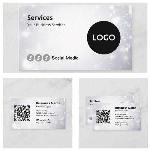 Moderne Logo-Scan-QR-Code-Website Visitenkarte