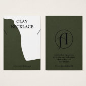 Moderne Logo-Schmuckkarte Nekklace-Display (Vorne & Hinten)