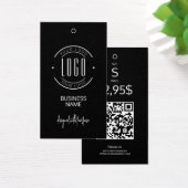 Moderne Logo Schwarz Weiß QR-Code Kleidungsanhänge (Schreibtisch)