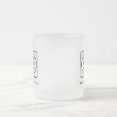 Moderne Logo-Text-Vorlage für Geschäfts Mug mit Fr Mattglastasse (Mittel)