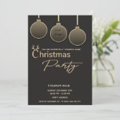 Moderne Logo-Typografie Firmenweihnachtsstift Part Einladung (Stehend Vorderseite)