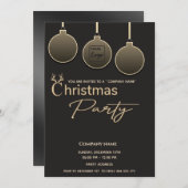 Moderne Logo-Typografie Firmenweihnachtsstift Part Einladung (Vorne/Hinten)