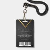 Moderne Logo-Vorlage Mitarbeiter-Foto-ID Ausweis (Rückseite mit Lanyard)