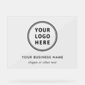 Moderne Logo-Werbefläche Acrylschild (Vorderseite)