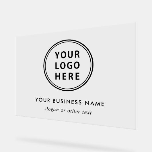 Moderne Logo-Werbefläche Acrylschild (Winkel)