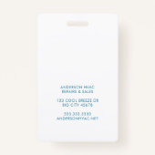 Moderne Logokombination Heizung Beruflich HVAC Mit Ausweis (Rückseite)