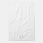 Moderne Logoreinigung Minimal Unternehmen Weiß Geschirrtuch (Vertikal)