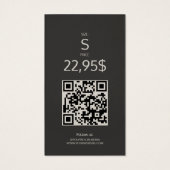 Moderne Logos beige grauer QR-Code Kleidungsanhäng (Rückseite)