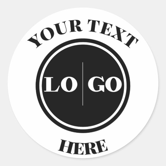 Moderne Logos und Texte Runder Aufkleber (Vorderseite)