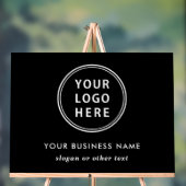 Moderne Logowerbung Schwarz Acrylschild (Neutral)