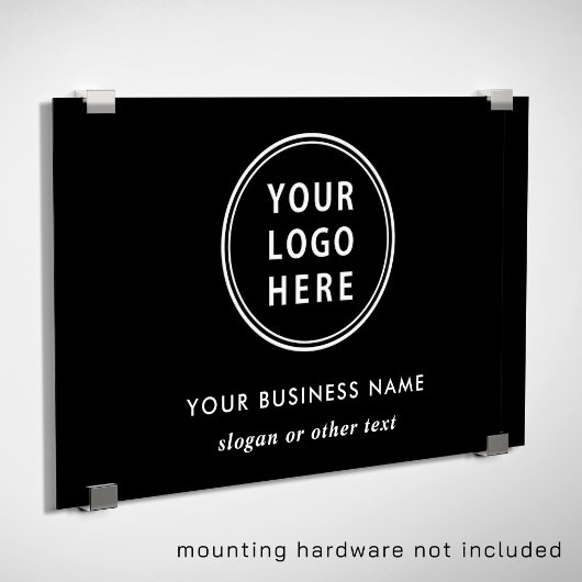 Moderne Logowerbung Schwarz Acrylschild