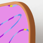 Moderne Loops auf dem Pink Magenta Pickleball Padd Schläger (Linke Seite)