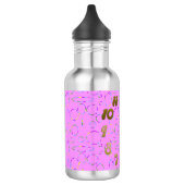 Moderne Loops auf Pink Magenta Wasserflasche (Links)