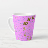 Moderne Loops in Pink Magenta Latte Tasse (Linke Ecke)