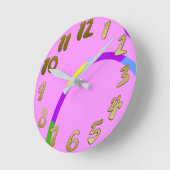 Moderne Loops Rosa Magenta Uhr (Winkel)