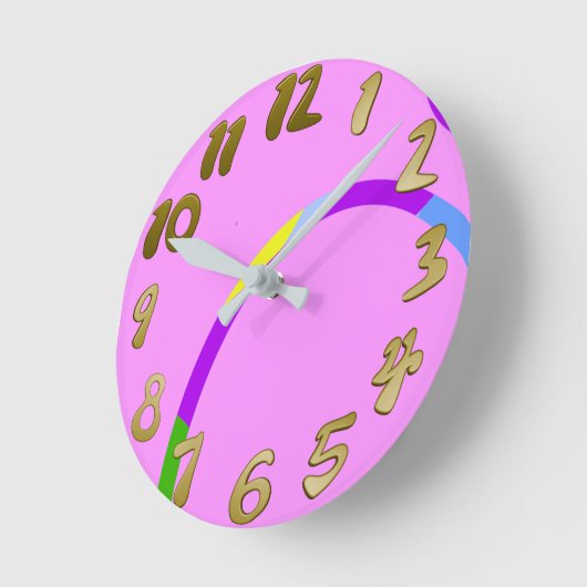 Moderne Loops Rosa Magenta Uhr (Winkel)