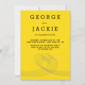 Moderne Loopy Liebe Lines Engagement Party einlade Einladung (Vorderseite)