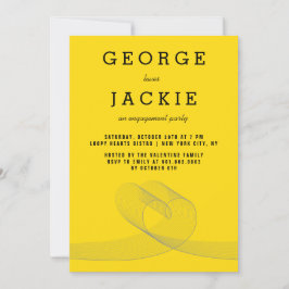 Moderne Loopy Liebe Lines Engagement Party einlade Einladung