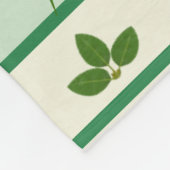 Moderne Lorbeerblätter Fleecedecke (Ecke)