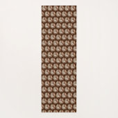 Moderne Lotus-Blume in Sepia Yogamatte (Rückseite)